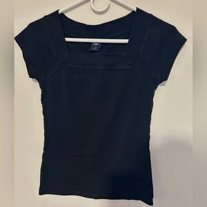 GAP Square Neck Black Tee XS